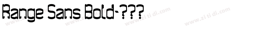 Range Sans Bold字体转换